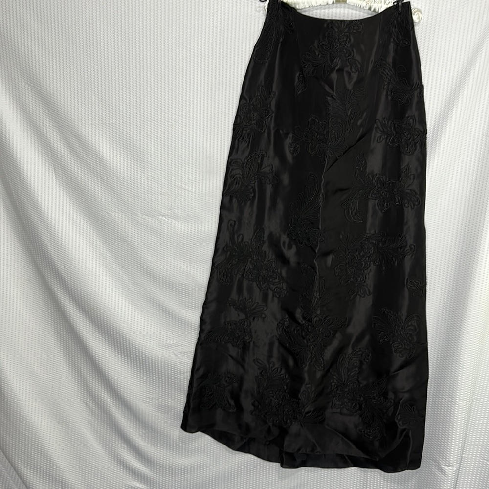 NWT Badgley Mischka long Silk Skirt